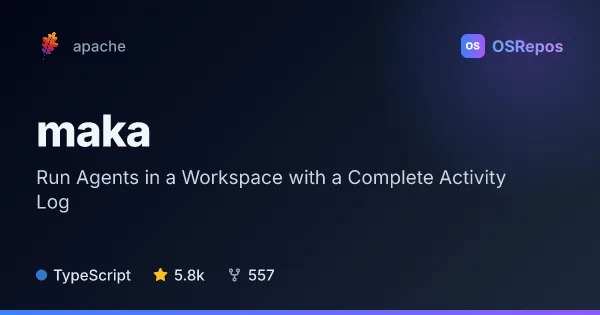 maka: Run Agents in a Workspace with a Complete Activity Log
