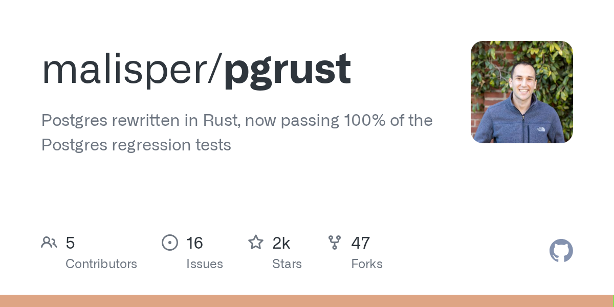 pgrust: Postgres Rewritten in Rust, Passing All Regression Tests