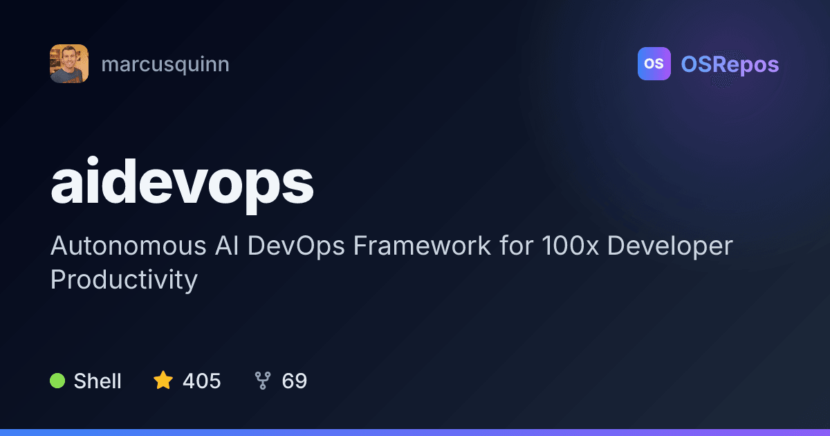 aidevops: Autonomous AI DevOps Framework for 100x Developer Productivity