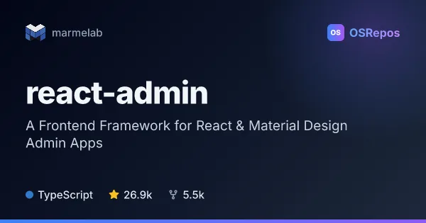 react-admin: A Frontend Framework for React & Material Design Admin Apps