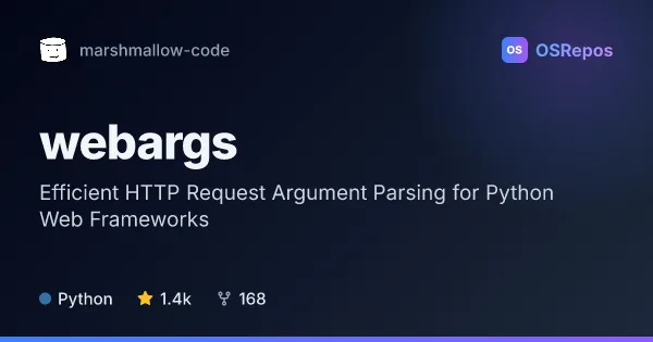 webargs: Efficient HTTP Request Argument Parsing for Python Web Frameworks
