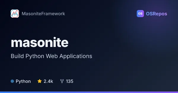 masonite: Build Python Web Applications