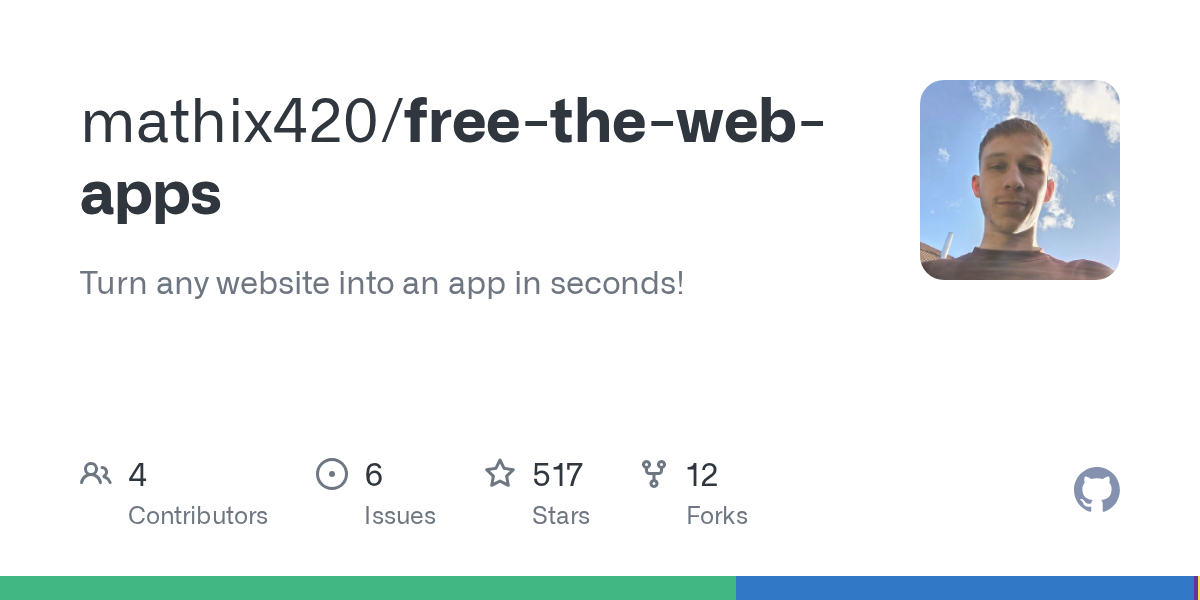 free-the-web-apps: Transform Websites into Desktop Applications