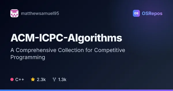 ACM-ICPC-Algorithms: A Comprehensive Collection for Competitive Programming