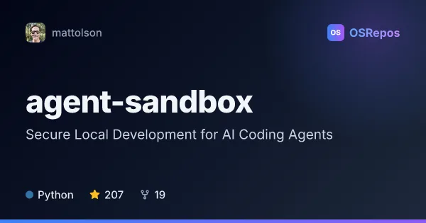 Agent Sandbox: Secure Local Development for AI Coding Agents