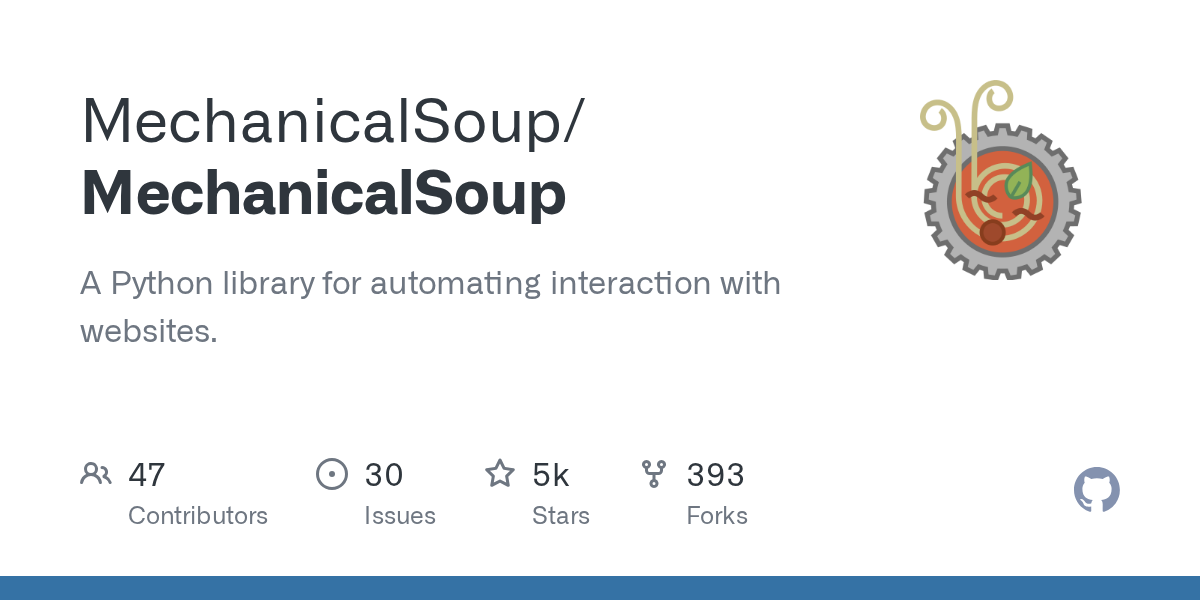 MechanicalSoup: A Python Library for Automating Website Interaction