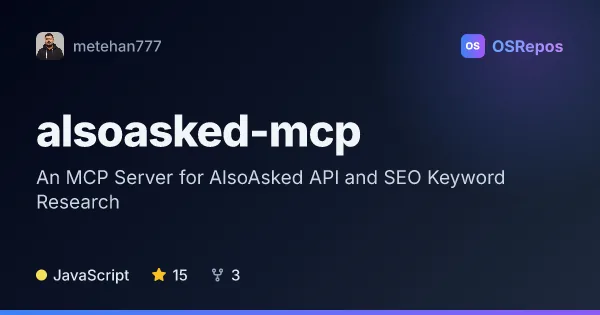 alsoasked-mcp: Search People Also Ask Data with MCP