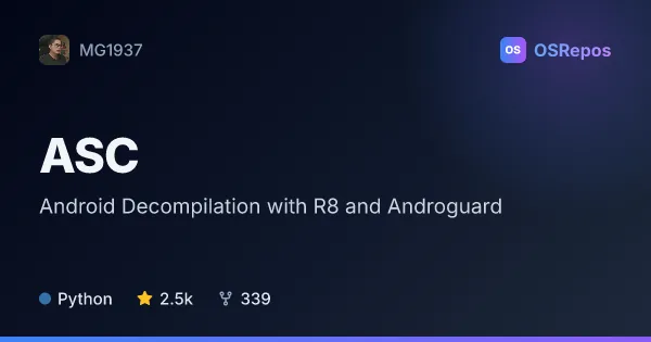 ASC: Android Decompilation with R8 and Androguard