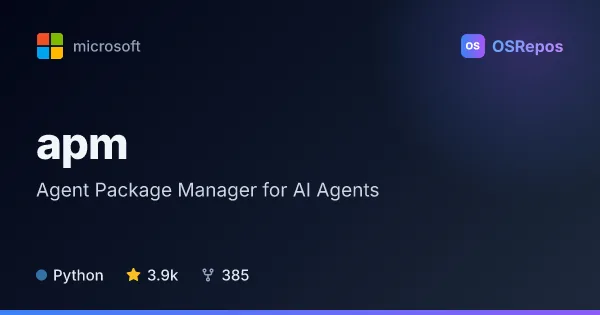 APM: Agent Package Manager for AI Agents