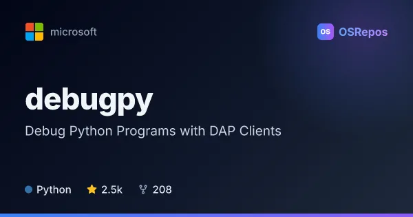 debugpy: Debug Python Programs with DAP Clients
