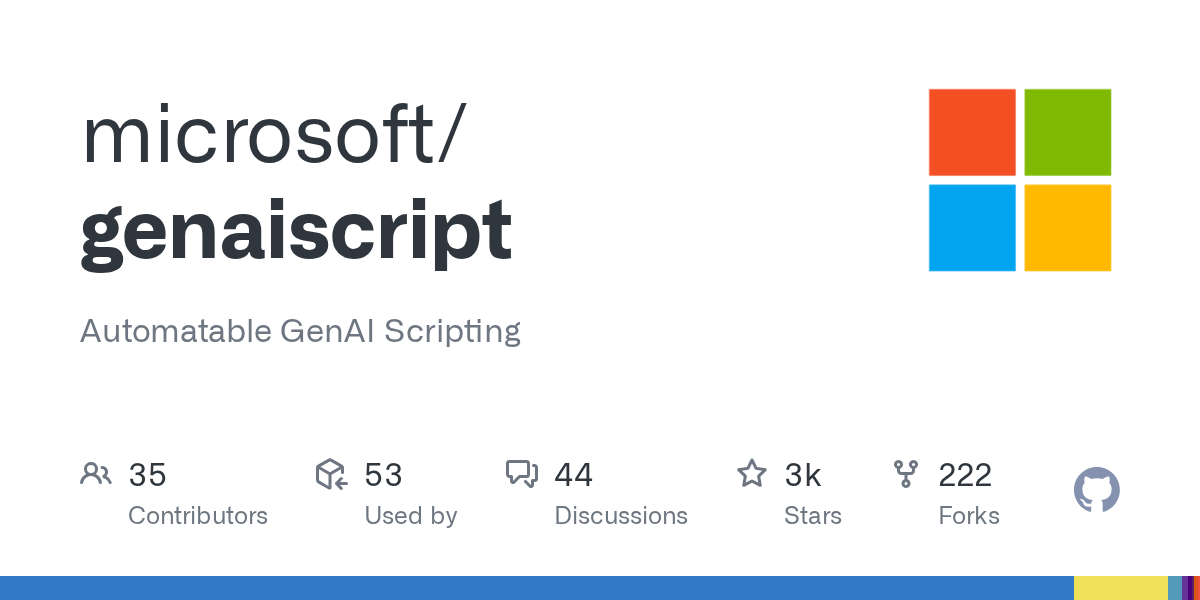 GenAIScript: Automatable GenAI Scripting with TypeScript/JavaScript