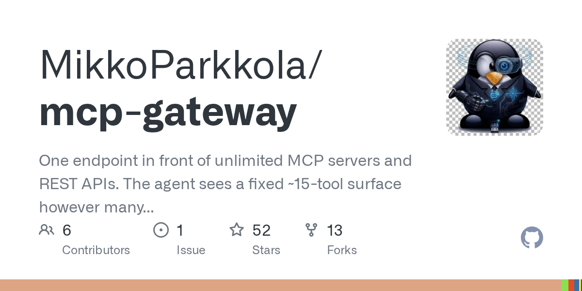 mcp-gateway: Unifying AI Tool Access with Reduced Context Overhead