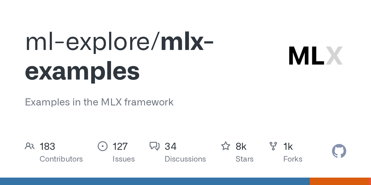 mlx-examples: Practical Examples for the MLX Machine Learning Framework