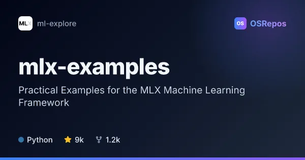 mlx-examples: Explore Machine Learning Models with MLX