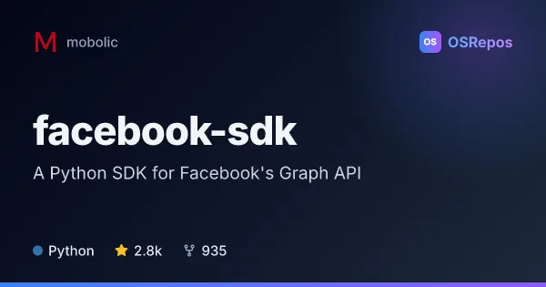 facebook-sdk: A Python SDK for Facebook's Graph API