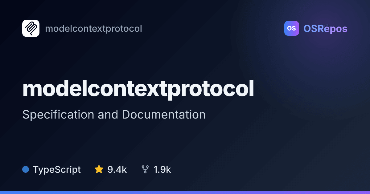 Model Context Protocol: Specification and Documentation