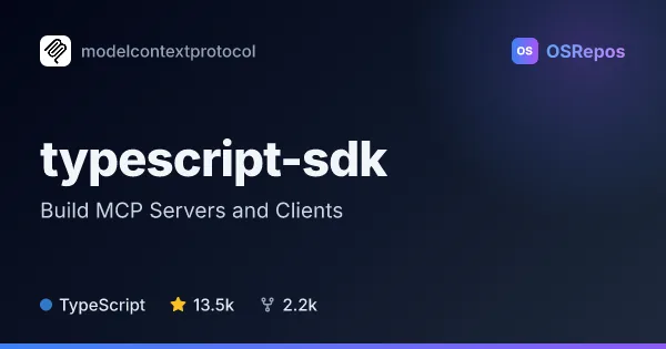 Model Context Protocol TypeScript SDK: Build MCP Servers and Clients