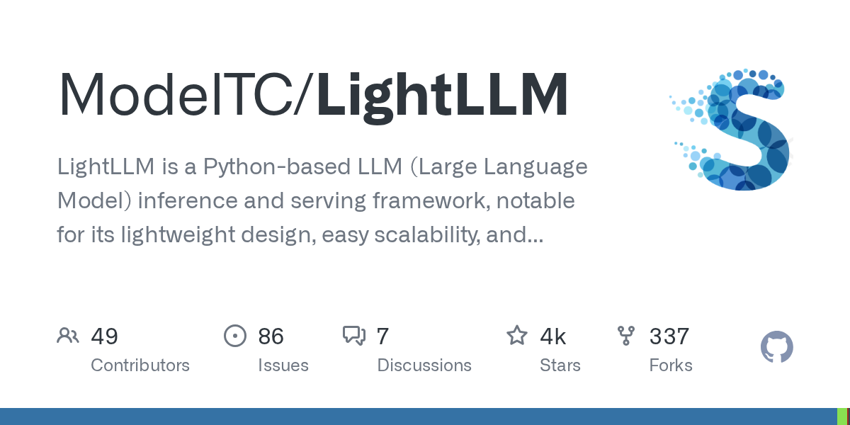 LightLLM: A Lightweight and High-Speed LLM Inference and Serving Framework
