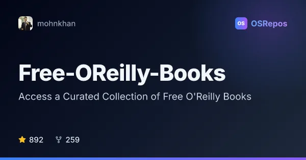 Free-OReilly-Books: Access a Curated Collection of Free O'Reilly Books