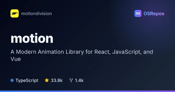 motion: Animate Interfaces with JavaScript, React, and Vue