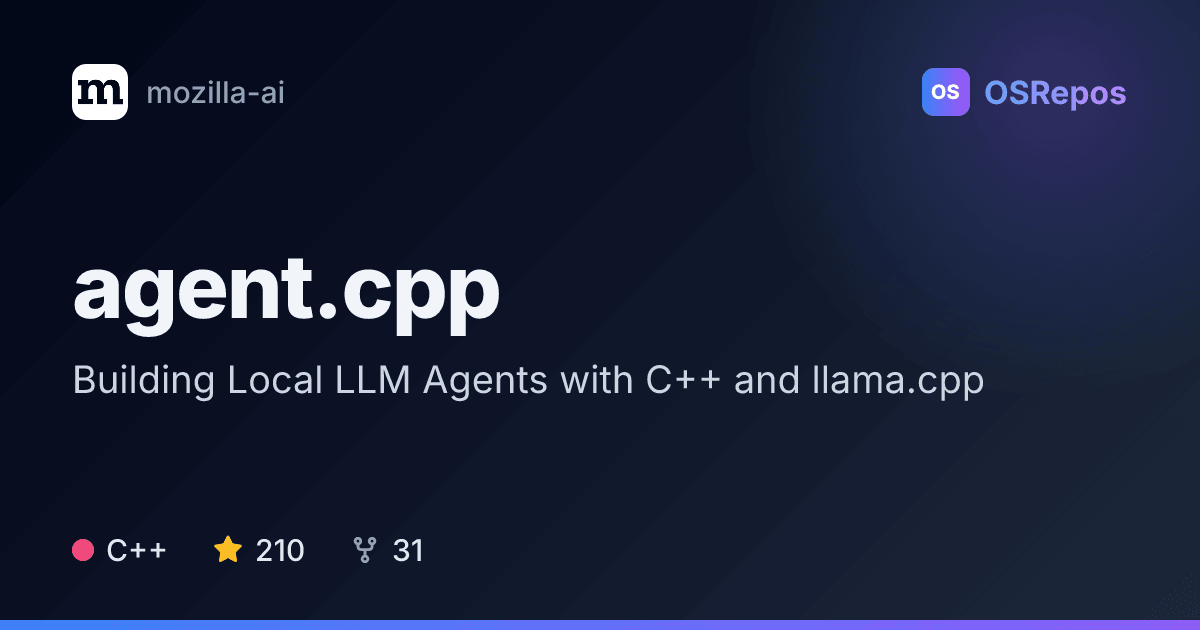agent.cpp: Building Local LLM Agents with C++ and llama.cpp