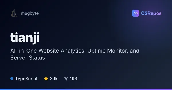 tianji: Combine Website Analytics and Service Monitoring