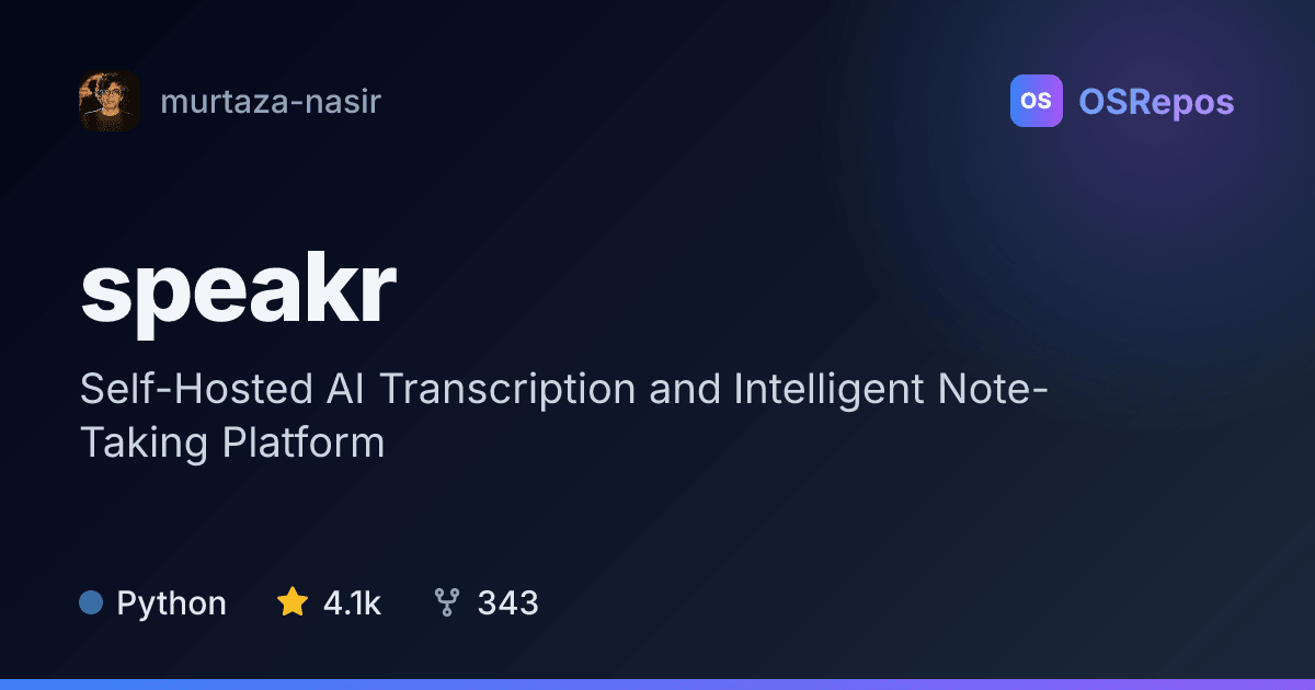 speakr: Transcribe Audio and Turn It Into Searchable Notes