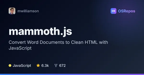 mammoth.js: Convert Word Documents to Clean HTML with JavaScript