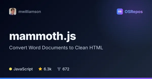 mammoth.js: Convert Word Documents to Clean HTML