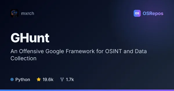 GHunt: Investigate Google Accounts and Assets with OSINT