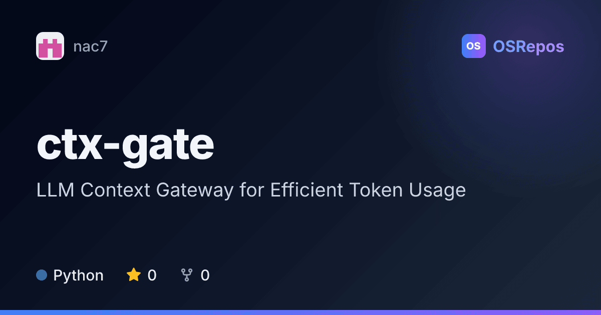 ctx-gate: Reduce LLM Context Tokens Through a Proxy