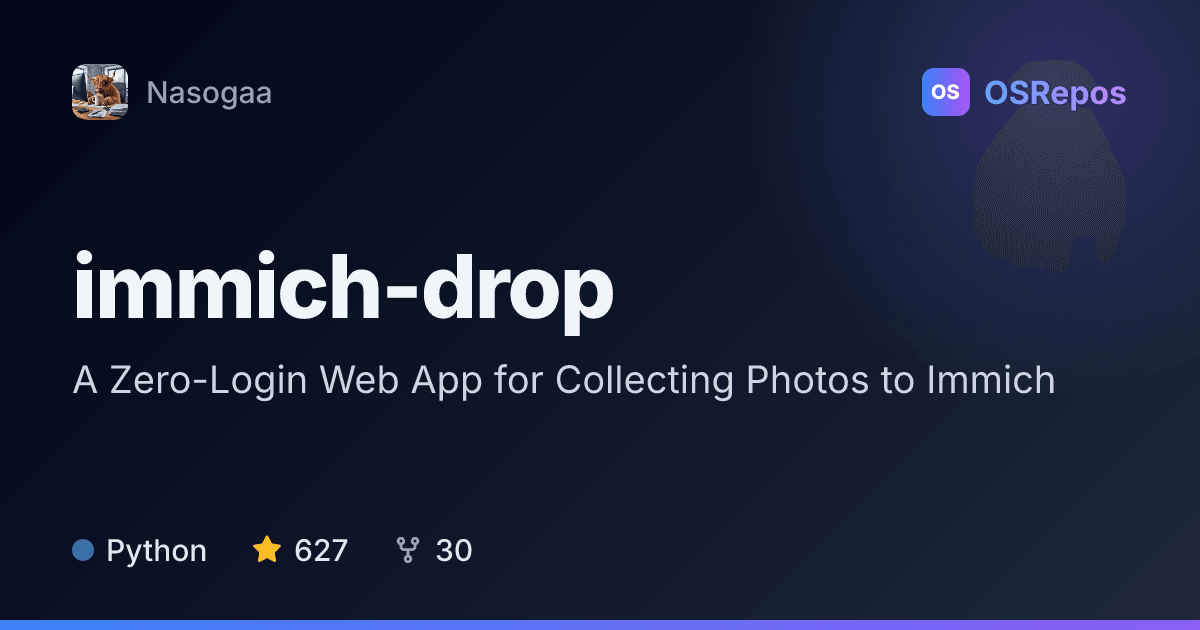 immich-drop: Collect Photos and Videos into Immich