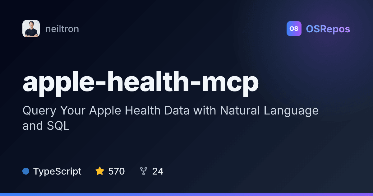 apple-health-mcp: Query Apple Health Data with AI Assistants