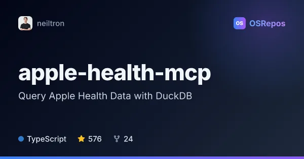 apple-health-mcp: Query Apple Health Data with DuckDB