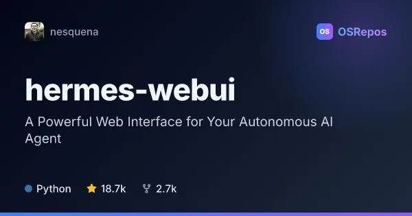 hermes-webui: Use Hermes Agent in a Web Browser