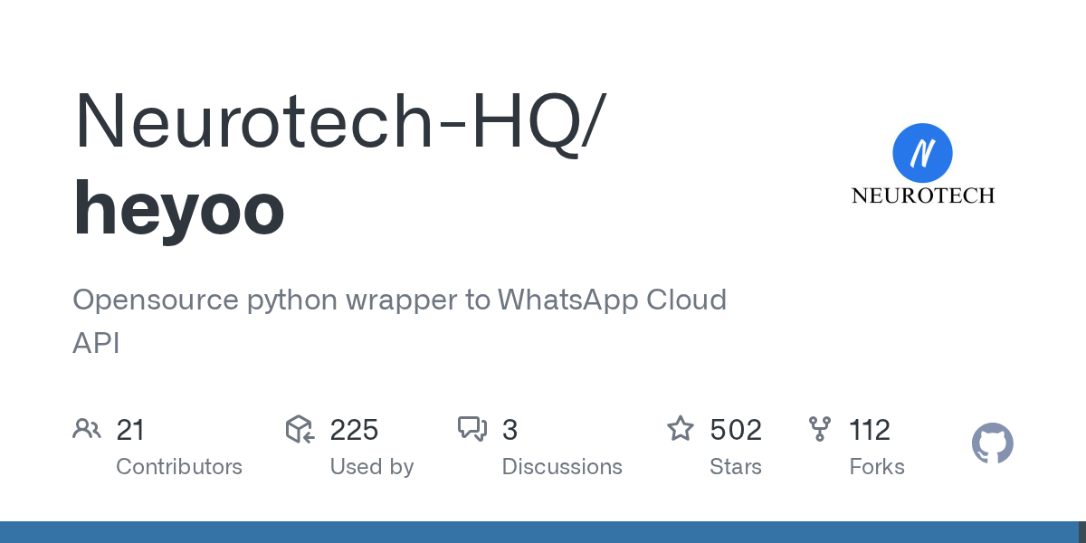 heyoo: An Open-Source Python Wrapper for WhatsApp Cloud API