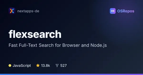 flexsearch: Fast Full-Text Search for Browser and Node.js