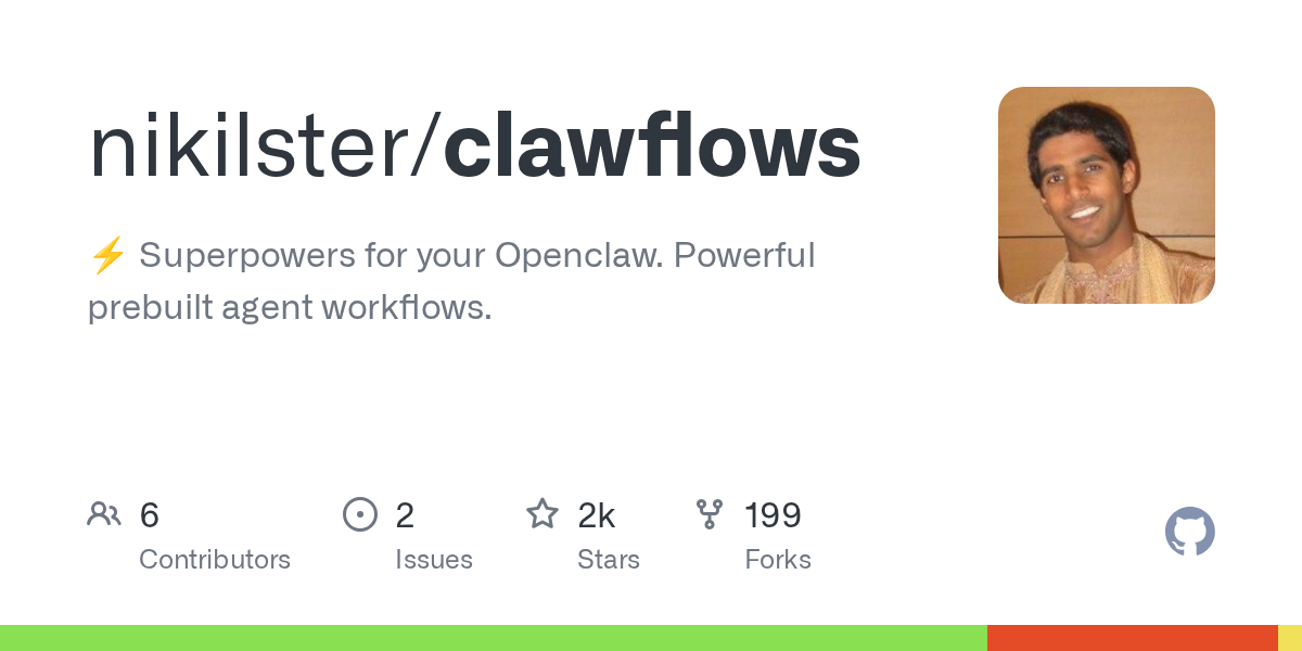 ClawFlows: Superpowers for OpenClaw Agents with Powerful Prebuilt Workflows