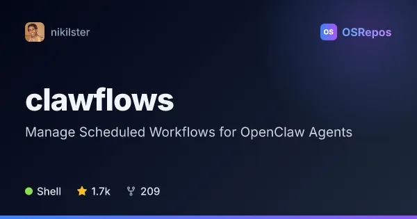 clawflows: Manage Scheduled Workflows for OpenClaw Agents