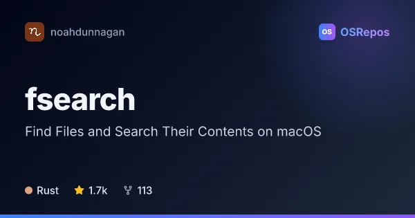 fsearch: Find Files and Search Their Contents on macOS