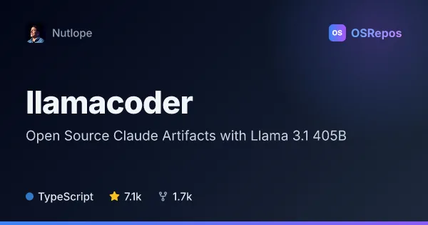 Llama Coder: Open Source Claude Artifacts with Llama 3.1 405B