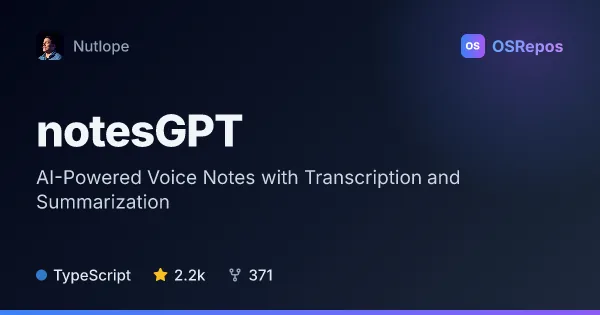 notesGPT: AI-Powered Voice Notes with Transcription and Summarization