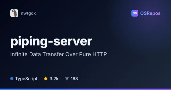 Piping Server: Infinite Data Transfer Over Pure HTTP