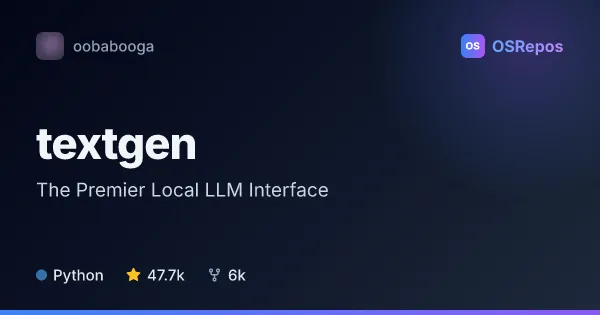 oobabooga/text-generation-webui: The Premier Local LLM Interface