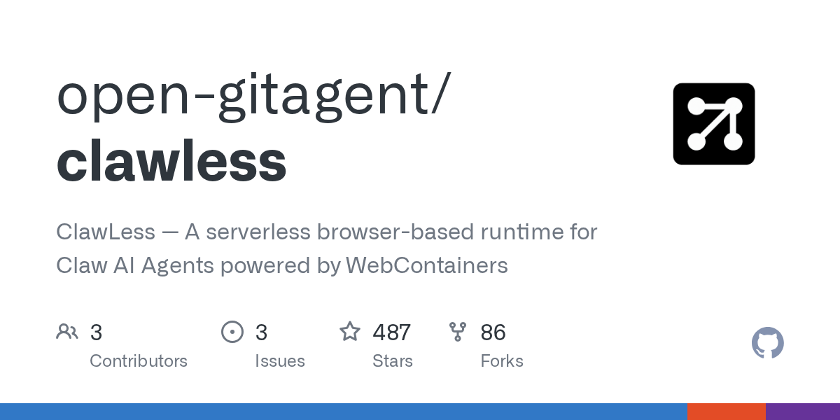 ClawLess: Serverless Browser Runtime for AI Agents with WebContainers