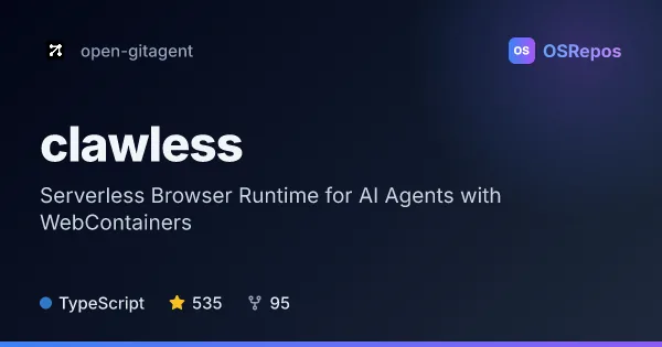 ClawLess: Serverless Browser Runtime for AI Agents with WebContainers