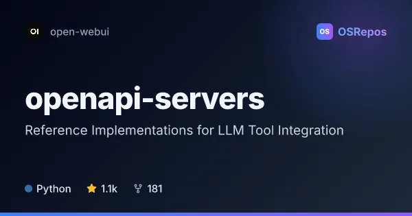 openapi-servers: Reference Implementations for LLM Tool Integration
