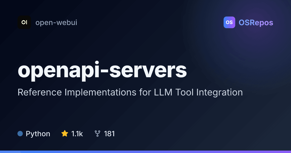 openapi-servers: Reference Implementations for LLM Tool Integration