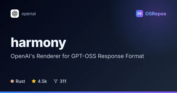 harmony: Render and Parse OpenAI Harmony Conversations