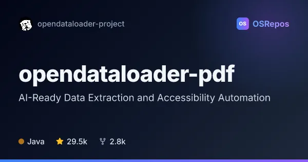OpenDataLoader PDF: AI-Ready Data Extraction and Accessibility Automation